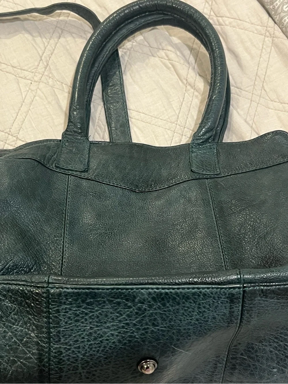 Day And Mood Purse.& Satchel  Dark Teal Leather